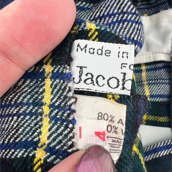 Vintage Tartan Plaid Toddler Boy's Overall Shorts Jacobson's Size 4 - Picture 6 of 8
